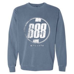 688 Circle Atlanta Funny Garment-Dyed Sweatshirt