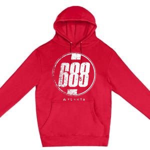 688 Circle Atlanta Funny Premium Pullover Hoodie