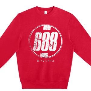 688 Circle Atlanta Funny Premium Crewneck Sweatshirt