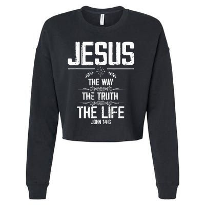 6 Christian Bible Verse Cropped Pullover Crew