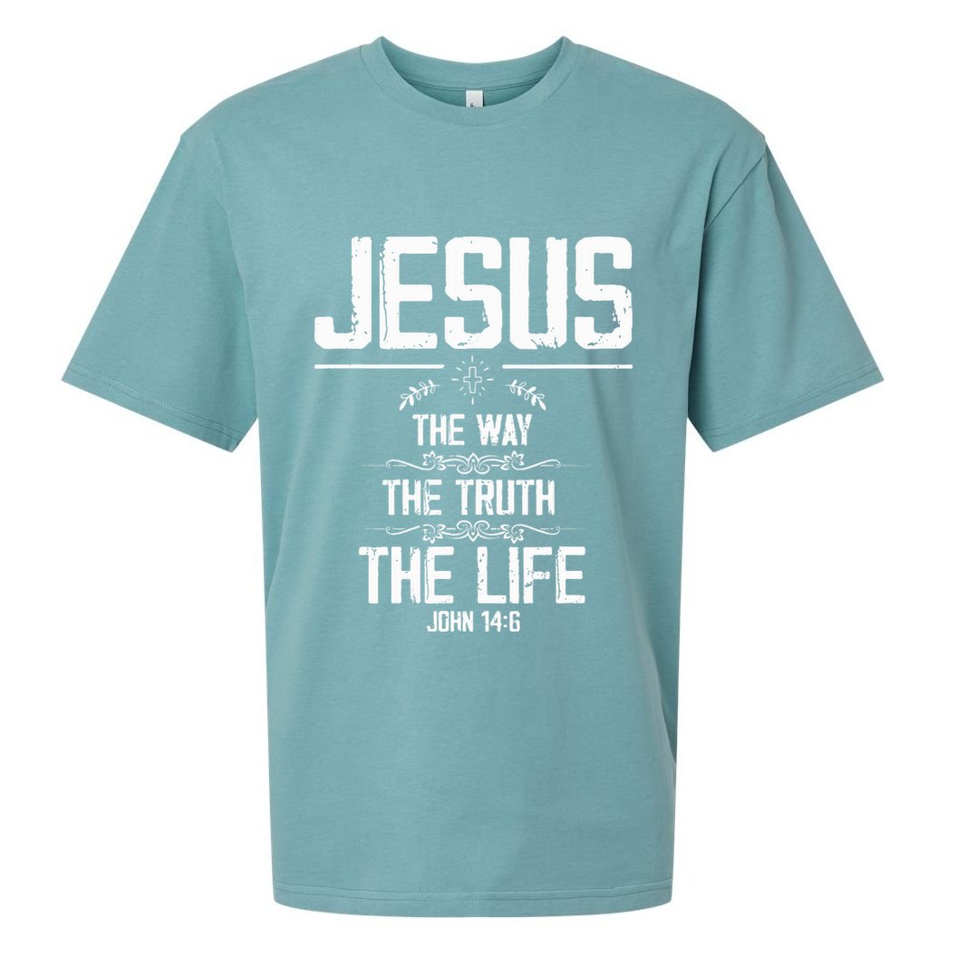 6 Christian Bible Verse Sueded Cloud Jersey T-Shirt