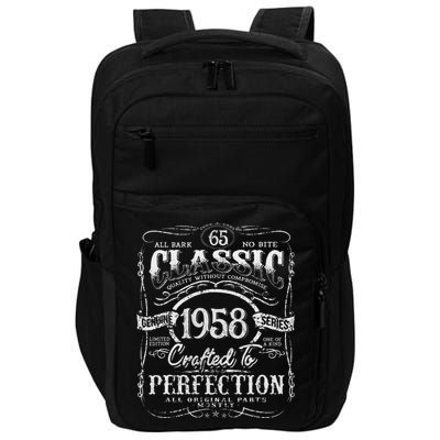 65th Classic Birthday gift 65 Perfection 1958 Birthday Impact Tech Backpack