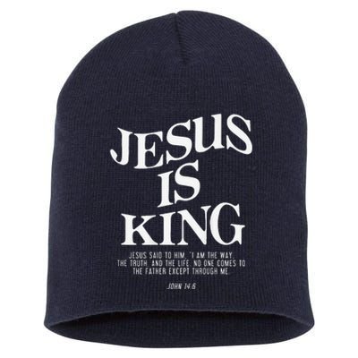 6 Costume Christian (On Back) Short Acrylic Beanie