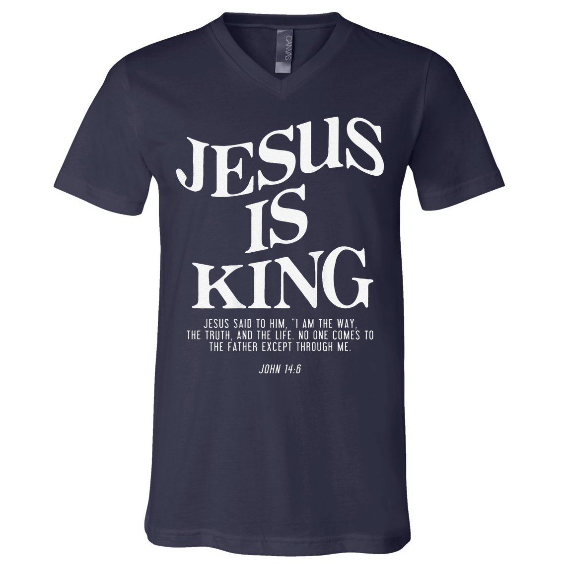 6 Costume Christian (On Back) V-Neck T-Shirt