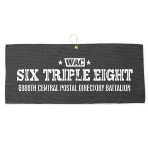 6888th Central Postal Directory Battalion 6 Triple 8th Large Microfiber Waffle Golf Towel