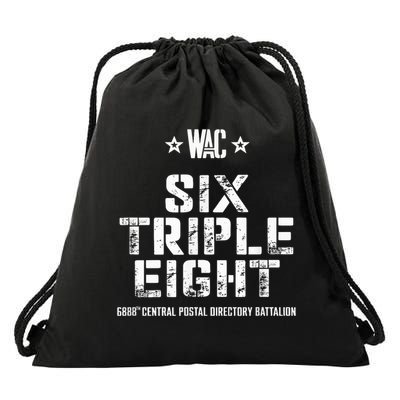 6888th Central Postal Directory Battalion 6 Triple 8th Drawstring Bag