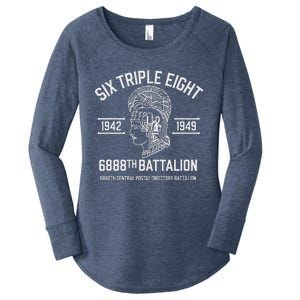 6888th Central Postal Directory Battalion 6 Triple 8th Women's Perfect Tri Tunic Long Sleeve Shirt