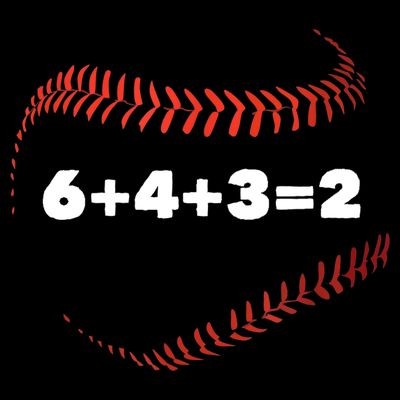 6+4+3=2 Double Play Baseball Player Gift Baseball Saying TShirt T-Shirt