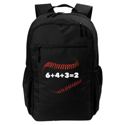 6+4+3=2 Double Play Baseball Player Gift Baseball Saying TShirt Backpack