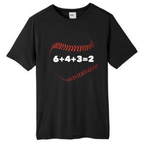 6+4+3=2 Double Play Baseball Player Gift Baseball Saying TShirt Tall Fusion ChromaSoft Performance T-Shirt