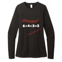 6+4+3=2 Double Play Baseball Player Gift Baseball Saying TShirt Womens CVC Long Sleeve Shirt