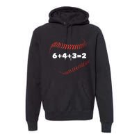 6+4+3=2 Double Play Baseball Player Gift Baseball Saying TShirt Premium Hoodie