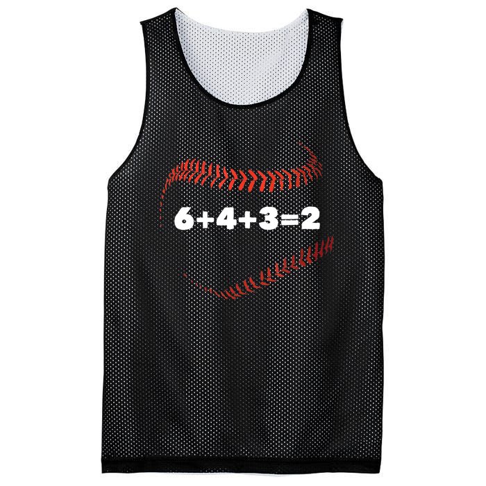 6+4+3=2 Double Play Baseball Player Gift Baseball Saying TShirt Mesh Reversible Basketball Jersey Tank