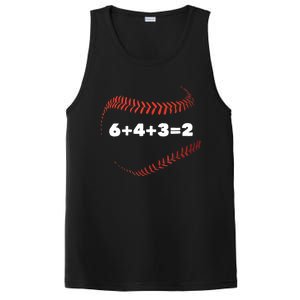 6+4+3=2 Double Play Baseball Player Gift Baseball Saying TShirt PosiCharge Competitor Tank