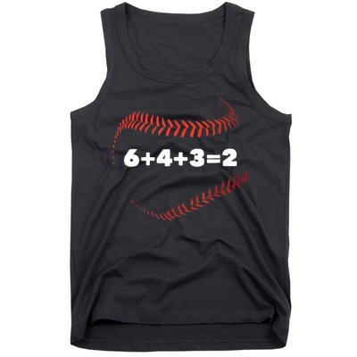 6+4+3=2 Double Play Baseball Player Gift Baseball Saying TShirt Tank Top