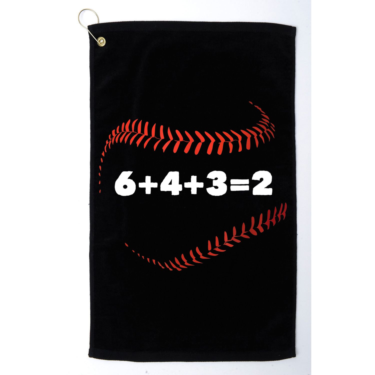 6+4+3=2 Double Play Baseball Player Gift Baseball Saying TShirt Golf Towel