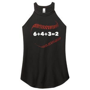 6+4+3=2 Double Play Baseball Player Gift Baseball Saying TShirt Women's Perfect Tri Rocker Tank