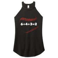 6+4+3=2 Double Play Baseball Player Gift Baseball Saying TShirt Women's Perfect Tri Rocker Tank