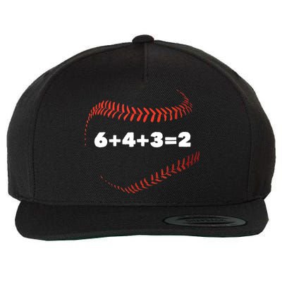 6+4+3=2 Double Play Baseball Player Gift Baseball Saying TShirt Wool Snapback Cap