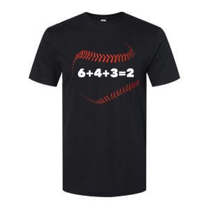 6+4+3=2 Double Play Baseball Player Gift Baseball Saying TShirt Softstyle CVC T-Shirt