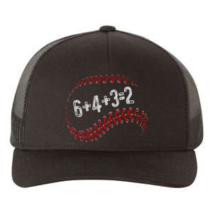 6+4+3=2 Double Play Baseball Player Fun Baseball Saying Yupoong Adult 5-Panel Trucker Hat