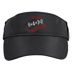 6+4+3=2 Double Play Baseball Player Fun Baseball Saying Adult Drive Performance Visor