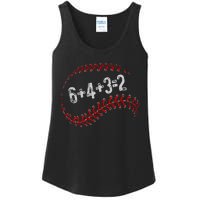 6+4+3=2 Double Play Baseball Player Fun Baseball Saying Ladies Essential Tank