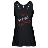 6+4+3=2 Double Play Baseball Player Fun Baseball Saying Ladies Essential Flowy Tank