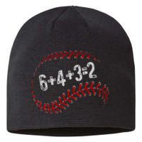 6+4+3=2 Double Play Baseball Player Fun Baseball Saying Sustainable Beanie