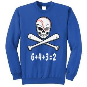 6+4+3=2 Double Play Baseball Player Halloween Baseball Sweatshirt