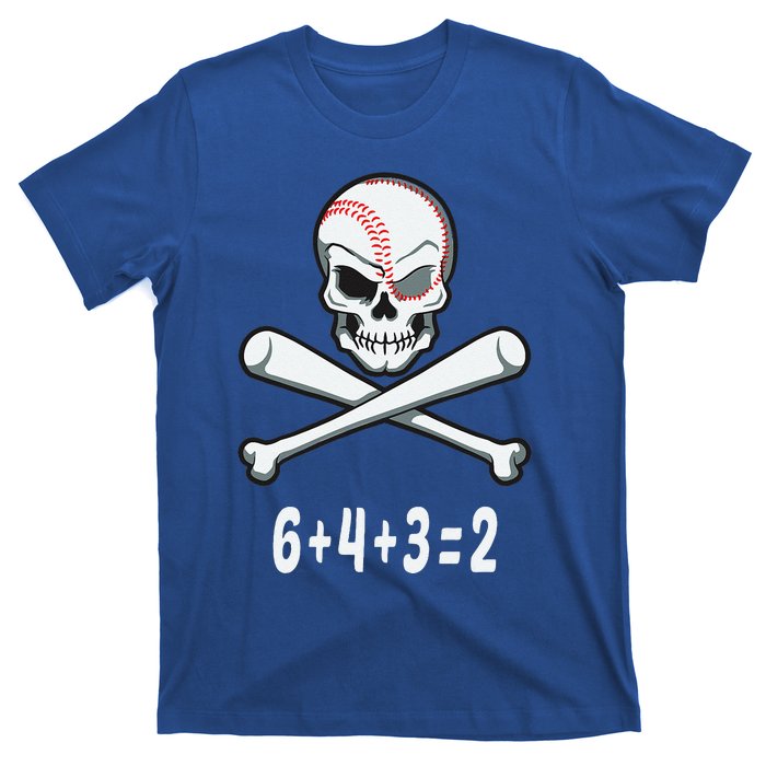 6+4+3=2 Double Play Baseball Player Halloween Baseball T-Shirt