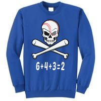 6+4+3=2 Double Play Baseball Player Halloween Baseball Tall Sweatshirt