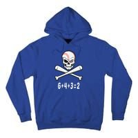 6+4+3=2 Double Play Baseball Player Halloween Baseball Tall Hoodie