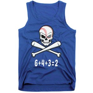 6+4+3=2 Double Play Baseball Player Halloween Baseball Tank Top