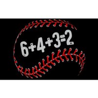 6+4+3=2 Double Play Baseball Player Fun Baseball Saying Bumper Sticker