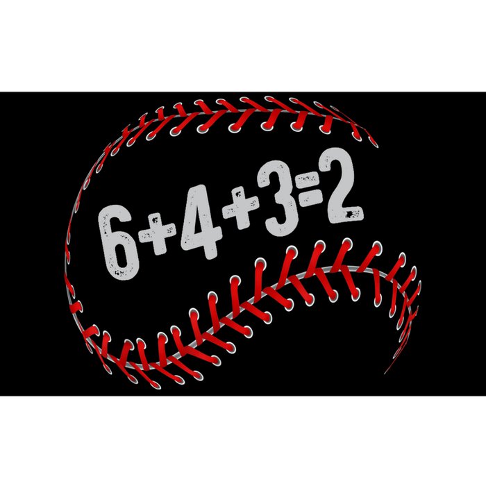 6+4+3=2 Double Play Baseball Player Fun Baseball Saying Bumper Sticker