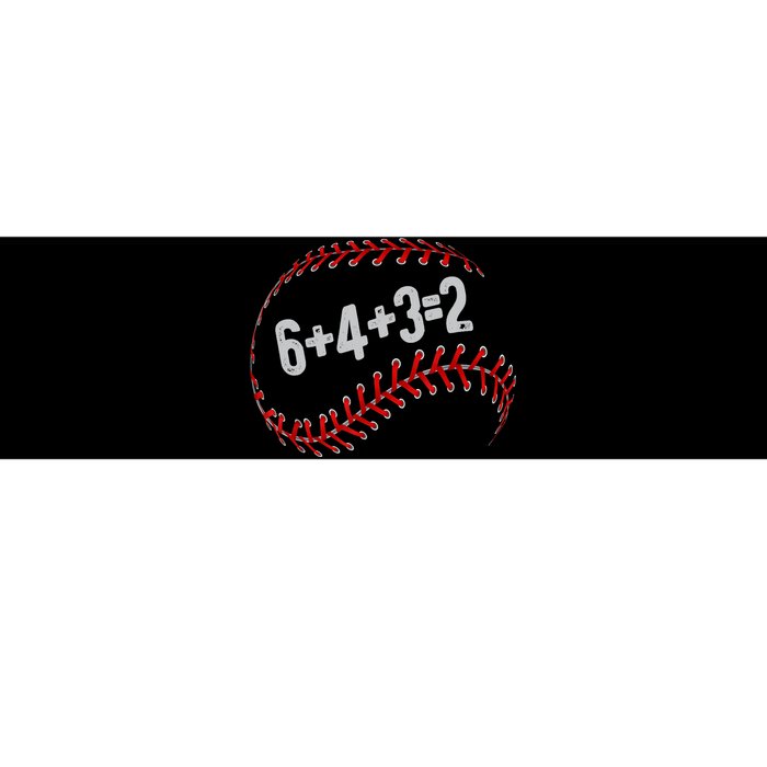 6+4+3=2 Double Play Baseball Player Fun Baseball Saying Bumper Sticker