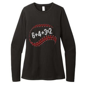 6+4+3=2 Double Play Baseball Player Fun Baseball Saying Womens CVC Long Sleeve Shirt