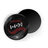 6+4+3=2 Double Play Baseball Player Fun Baseball Saying Magnet