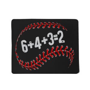 6+4+3=2 Double Play Baseball Player Fun Baseball Saying Mousepad