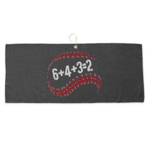 6+4+3=2 Double Play Baseball Player Fun Baseball Saying Large Microfiber Waffle Golf Towel