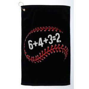 6+4+3=2 Double Play Baseball Player Fun Baseball Saying Platinum Collection Golf Towel