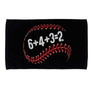 6+4+3=2 Double Play Baseball Player Fun Baseball Saying Microfiber Hand Towel