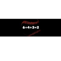 6+4+3=2 Double Play Baseball Player Gift Baseball Saying Bumper Sticker