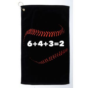 6+4+3=2 Double Play Baseball Player Gift Baseball Saying Platinum Collection Golf Towel