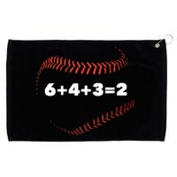 6+4+3=2 Double Play Baseball Player Gift Baseball Saying Grommeted Golf Towel