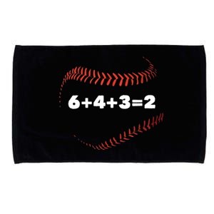 6+4+3=2 Double Play Baseball Player Gift Baseball Saying Microfiber Hand Towel