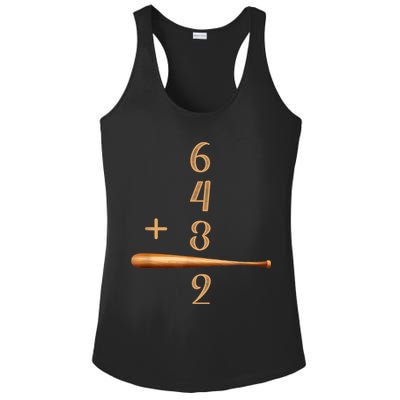 6+4+3=2 Double Play Baseball Player Baseball Saying Ladies PosiCharge Competitor Racerback Tank