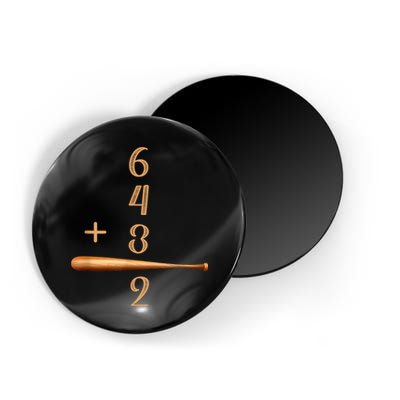 6+4+3=2 Double Play Baseball Player Baseball Saying Magnet