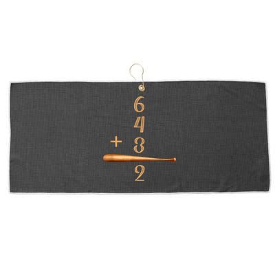 6+4+3=2 Double Play Baseball Player Baseball Saying Large Microfiber Waffle Golf Towel